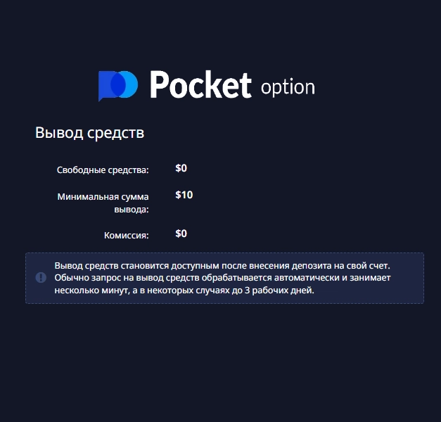 Вывод Pocket Option